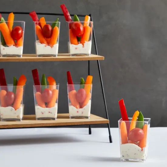 72 Pieces Assorted Dessert Cups for Appetizers, Snacks, Plastic Shot Glasses 3oz and 5oz, Cups for Anniversary, Wedding Reception, Baby Shower, Birthday Party (Serves 36) Clear {3}