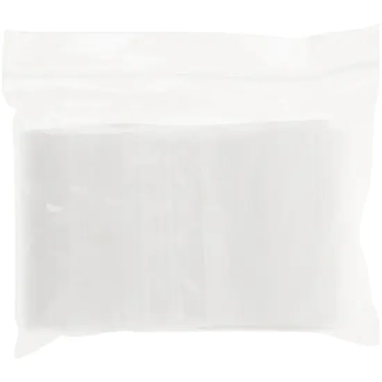 Plymor 3" x 3", 2 Mil with White-Block Zipper Reclosable Plastic Bags {4}