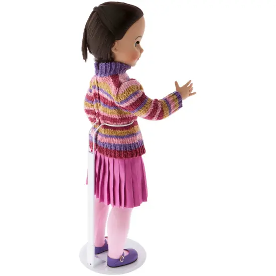 Plymor DSP-15W White Adjustable Doll Stand, fits 25, 26, 27, 28, 29, 30, 31, 32, 33, and 34 inch Dolls, Waist is 3.75" - 5" wide, 11" - 13" around {3}