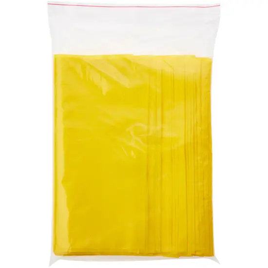 Plymor 12" x 15", Yellow 2 Mil Zipper Reclosable Plastic Bags {5}