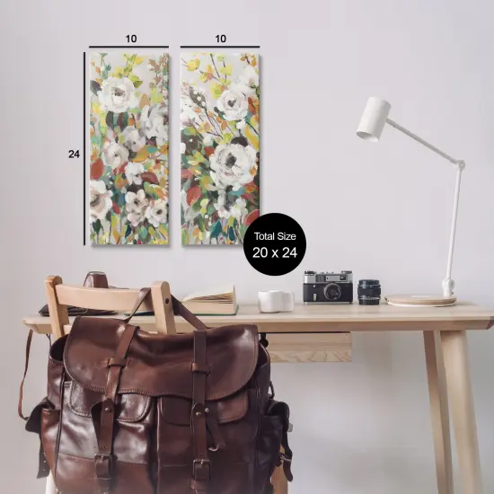 Stupell Industries Bright Cottage Gardens 2pc Canvas Wall Art Set Design by Carol Robinson {3}