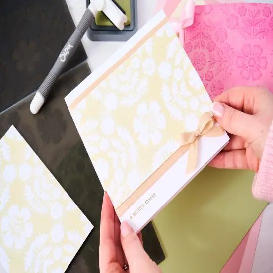 Sizzix Textured Impressions Embossing Folder By Eileen Hull-Floral Damask {5}