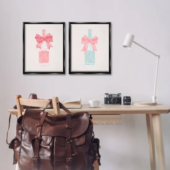 Stupell Industries Animal Patterned Champagne Bottles 2pc Floating Frame Set By Natalie Carpentieri {2}