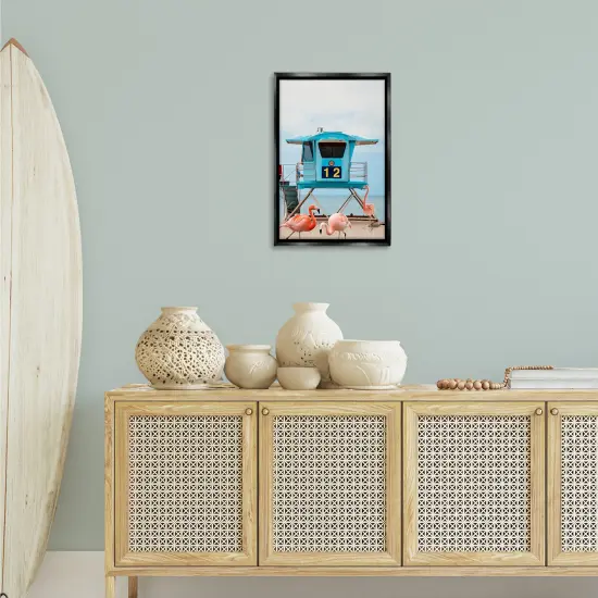 Stupell Industries Beach Shore with Flamingoes Floating Frame Design by Ashley Singleton {8}