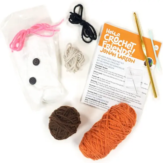 Cute Dog Beginners Crochet Kit - Multicolor 9 Piece (Dog Kit) {3}