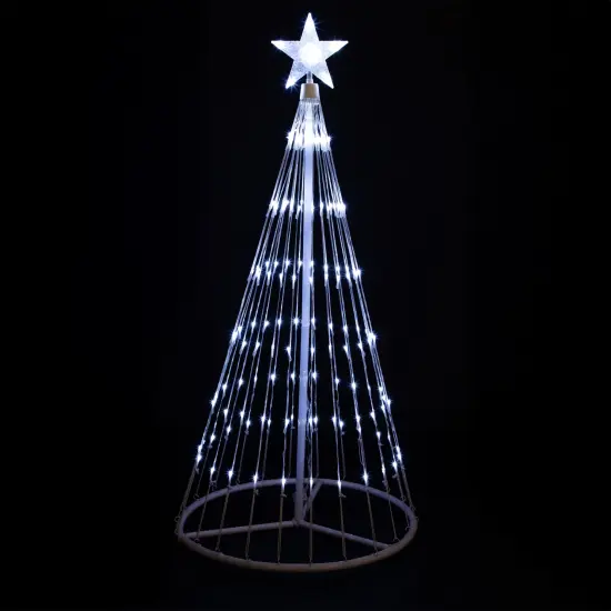 Northlight LED Lighted Show Cone Outdoor Christmas Tree - 4' - Pure White {1}