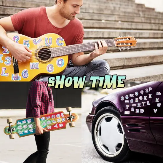 100pcs Custom Balloon Letter Stickers for Water Bottles {5}