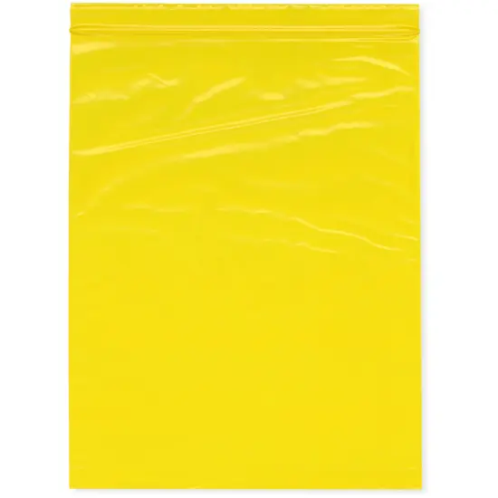 Plymor 8" x 10", Yellow 2 Mil Zipper Reclosable Plastic Bags {1}