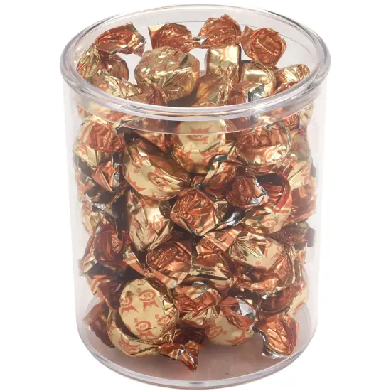 Pioneer Plastics 282C Clear Round Plastic Container, 4.0625" W x 4.75" H {3}