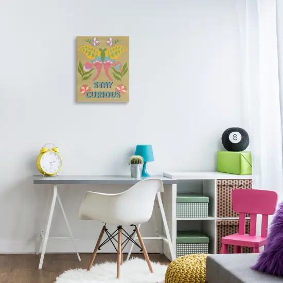 Stupell Industries Stay Curious Butterfly Canvas Design by Julia Frost {2}
