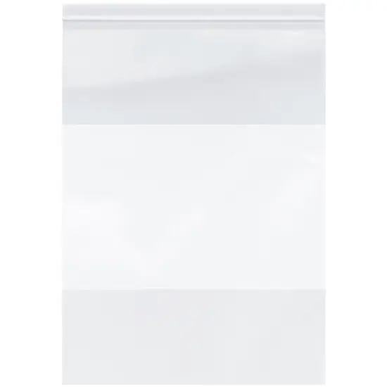 Plymor 13" x 18", 4 Mil with White-Block Heavy Duty Zipper Reclosable Plastic Bags {1}