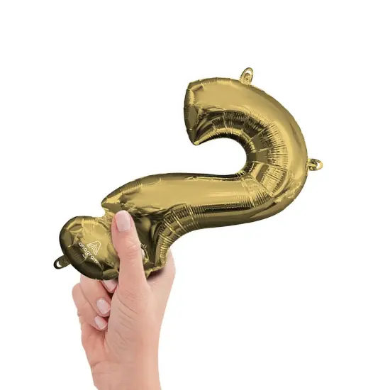 Anagram&reg; 16 Inch Symbol Question Mark White Gold Air Fill Only {5}