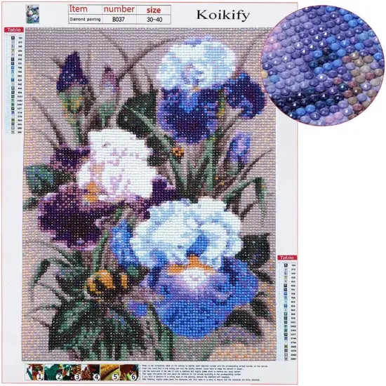 5D Diamond Painting Kits for Adults, Full Round Drill Flower Painting 5D Cross Stitch Arts Resin Diamond Picture Beads Pasted Craft DIY Painting for Home Wall Decor, Gift 11.8 x 15.7 Inch {5}