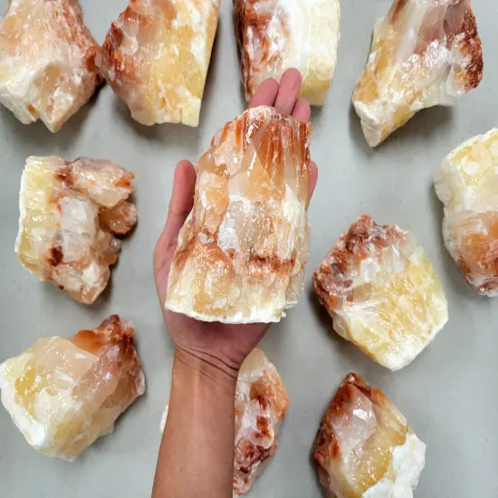 Jumbo Red Calcite Crystal Specimens from Mexico {1}