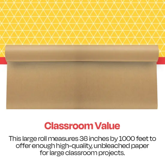 School Smart Butcher Kraft Paper Roll 40 lbs, Brown, 36 Inches x 1000 Feet {7}
