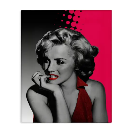 Stupell Industries The Thinker in Red Canvas By Jadei Graphics {1}