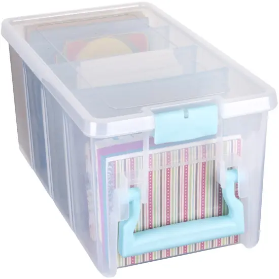 ArtBin Super Semi Satchel-Aqua Handle, Latch & Dividers {6}