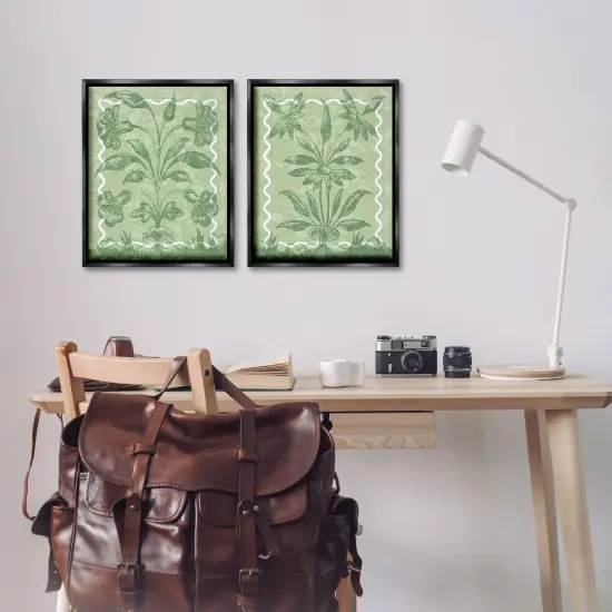 Stupell Industries Symmetrical Leafy Botanicals 2pc Floating Frame Set By Lil' Rue {2}