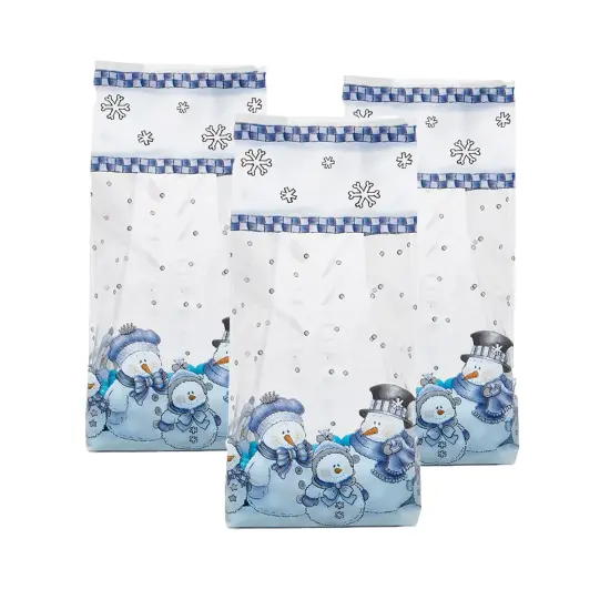 Holiday Pattern Cello Bags for Gifts 4&rdquo; x 2.5&rdquo; x 9.5&rdquo; {4}