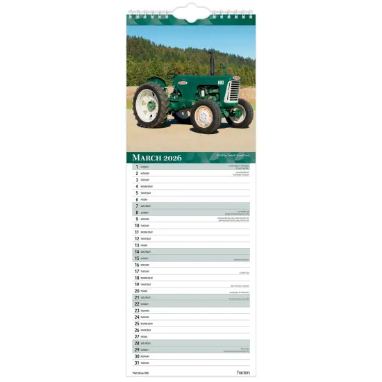 Tractors | 20265.7 x 16.5 Inch (Hanging) Monthly Slimline Wall Calendar {3}