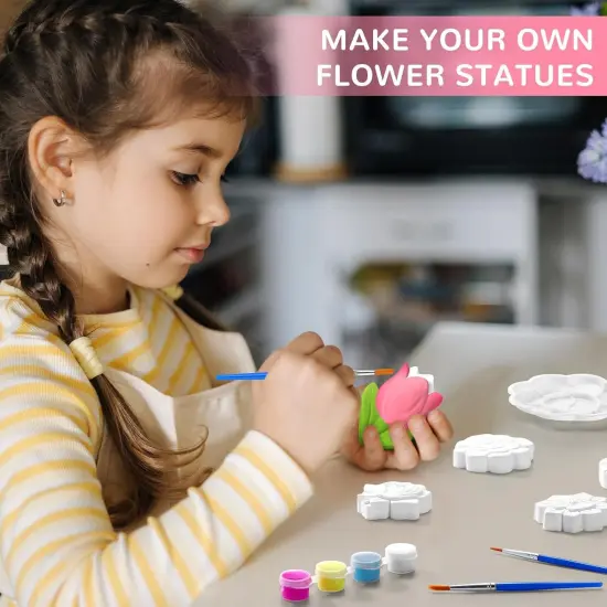 0 Set Flower DIY Painting Kit Ceramic to Paint Your Own Statues {5}