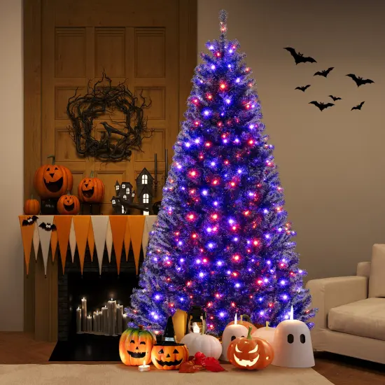 Artificial Christmas Tree with 6 Lighting Modes and Spooky Sounds for Halloween Decoration {2}