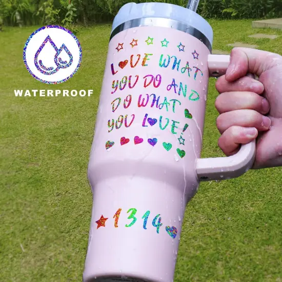 Vinyl Letter Stickers for Stanley Cups Waterproof {3}