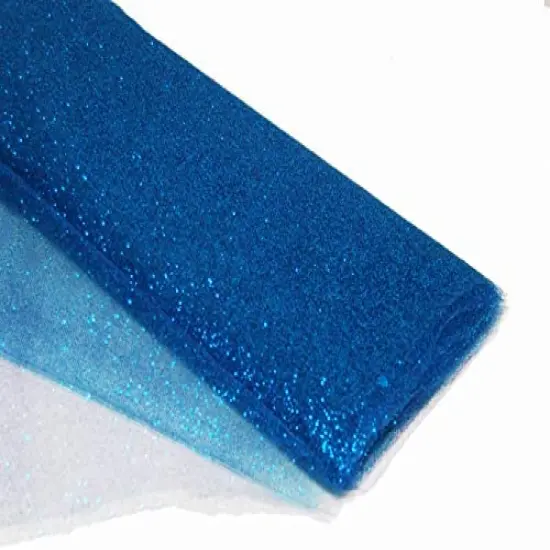 10 Yard Premium Glitter Tulle Fabric for Wedding Party Crafting and Decoration 54 Inch Width Navy {5}