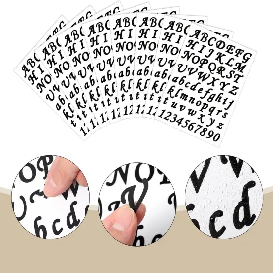 8 Sheets Vinyl Letter Stickers Self Adhesive Alphabet Stickers {2}