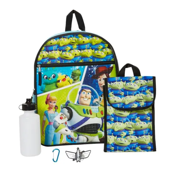 Toy Story Buzz Lightyear Kids Backpack with Lunch Bag and Water Bottle 5 Piece Set 16 inch {1}