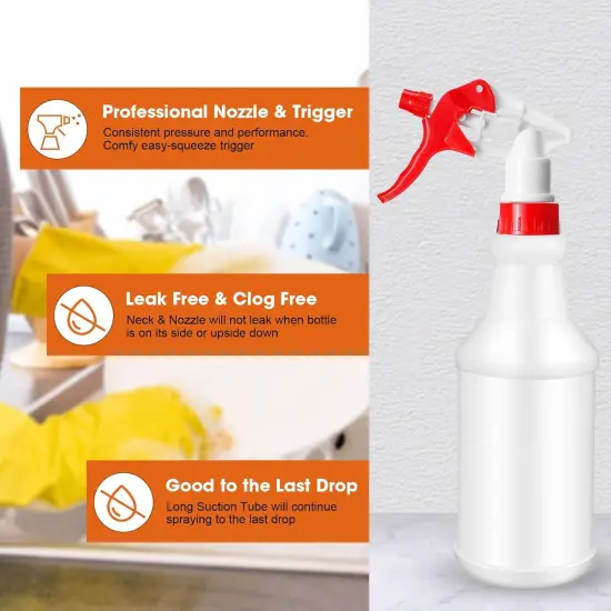 12 Pcs 16 Oz Plastic Spray Bottle - Original (Red) {3}