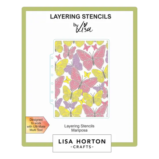 Lisa Horton Crafts Layering Stencils-Mariposa {1}