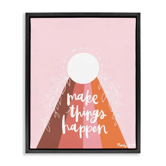Stupell Industries Minimal Make Things Happen Floating Frame Design by Mandy Ford Art + Illustration {1}