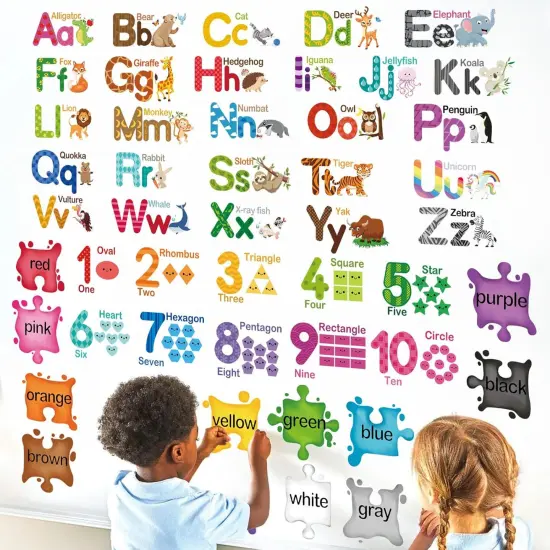 Educational Learning Wall Stickers Alphabet {2}