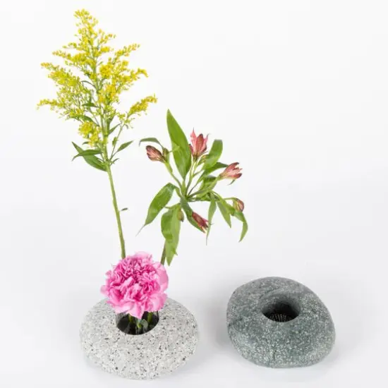 Beach Stone Ikebana Vase {6}