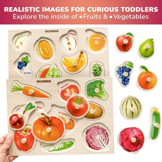 8 Pack Rack Wooden Puzzles for Toddlers| ABC, Numbers & Animals {4}