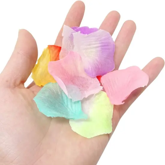 960PCS Multicolor Artificial Rose Petals Wedding Party Flower Petals for Wedding Home Party Romantic Night Anniversary Valentine's Day {5}