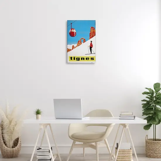 Stupell Industries Vintage Tignes Skiing Canvas By Vintage Lavoie {2}