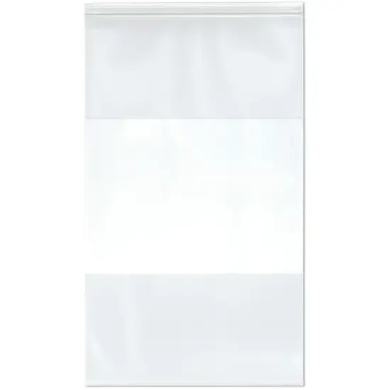 Plymor 14" x 24" (Pack of 50), 6 Mil Industrial Duty White-Block Zipper Reclosable Plastic Bags {1}