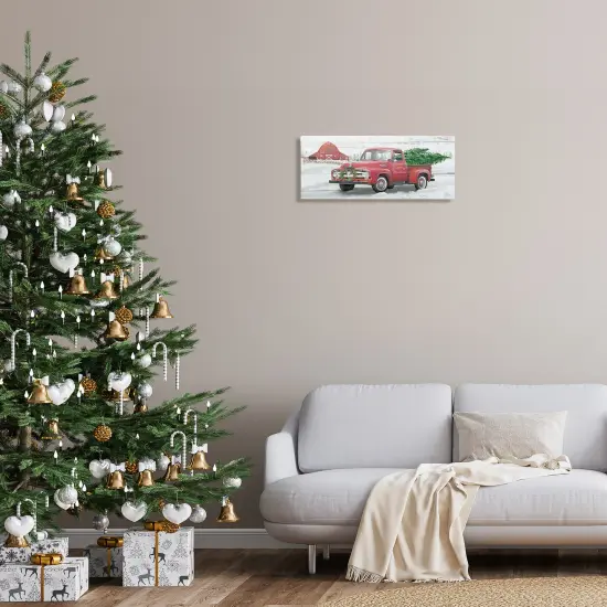 Stupell Industries Christmas Truck on Snowy Farm Canvas Design by Mollie B. {8}