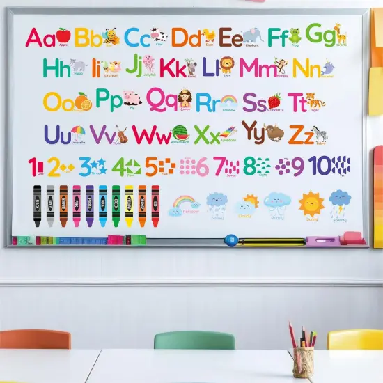 Animal Alphabet Numbers Wall Decals - 6 Sheets {4}