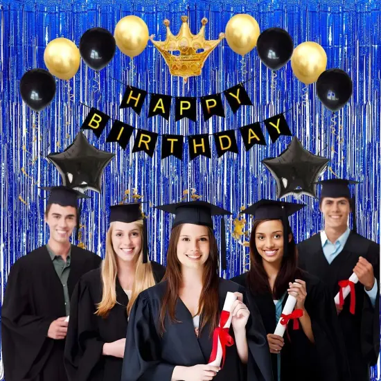 Foil Fringe Curtain 4th of July Decorations - Red Blue Metallic Tinsel Photo Booth Backdrop Party Steamers Curtains for Birthdays Christmas New Years Valentines Bachelorette Parties {2}