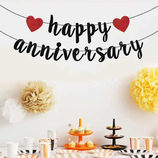 Happy Anniversary Banner Party Decorations {3}