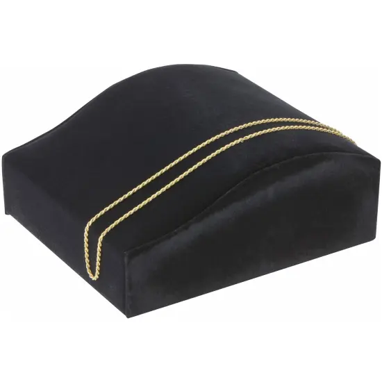 Plymor Black Velvet Bracelet Ramp Display Stand, 5.125" W x 6.125" D x 2.5" H {3}