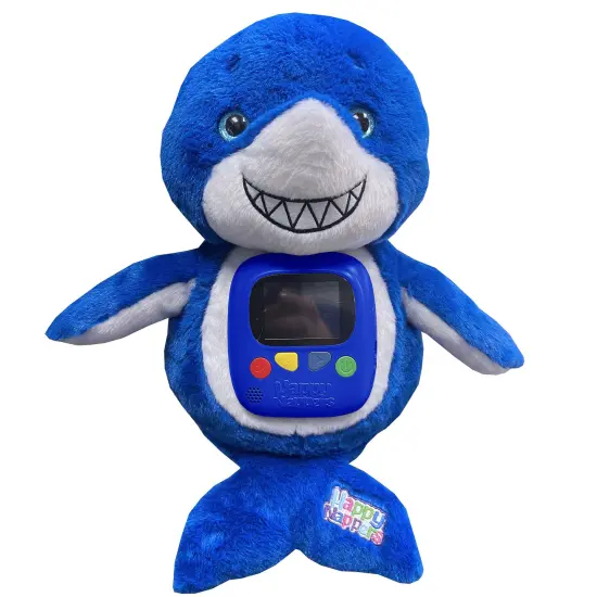 Happy Nappers: Photoflix - Max Blue Shark - Photo & Video Viewer, Digital Screen, Plush Animal Toy, USB Cable & Headphones, Upload & Share, Kids 3+ {1}
