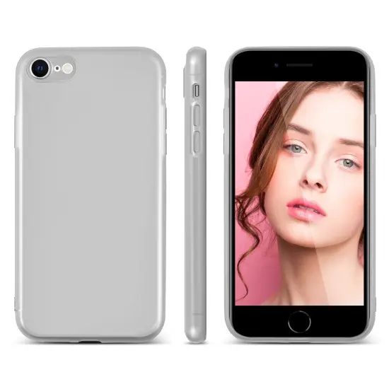 Translucent Matte Case For iPhone SE 2020 (2nd Gen), Semi-Transparent Smooth Touch Soft TPU Thin Cover White, by Insten {7}