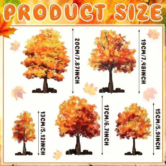 5 Pieces Mini Fall Maple Tree {2}