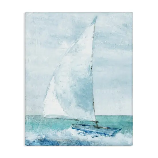 Stupell Industries Sailboat with Curved Mast Canvas By Carol Robinson {1}