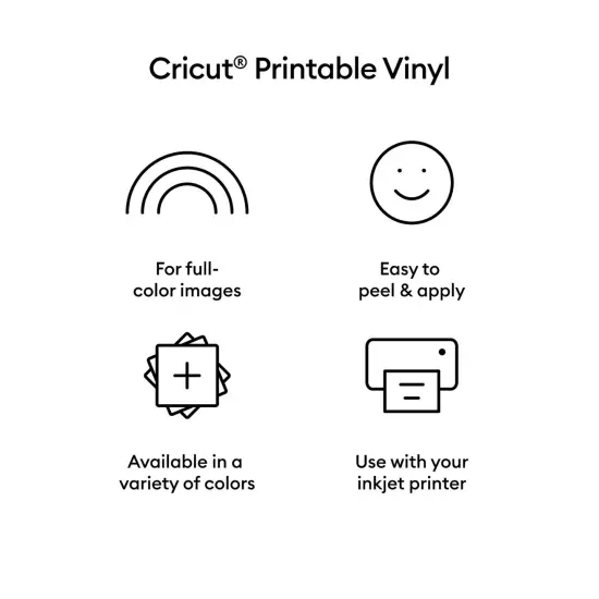 Cricut Printable Vinyl, Transparent, 8.5" x 11" (40) {4}
