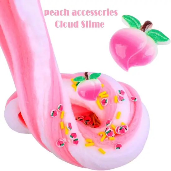 Pink Cloud Slime Kit with Cute Slime Charms (1pcs Cloud Slime) {3}